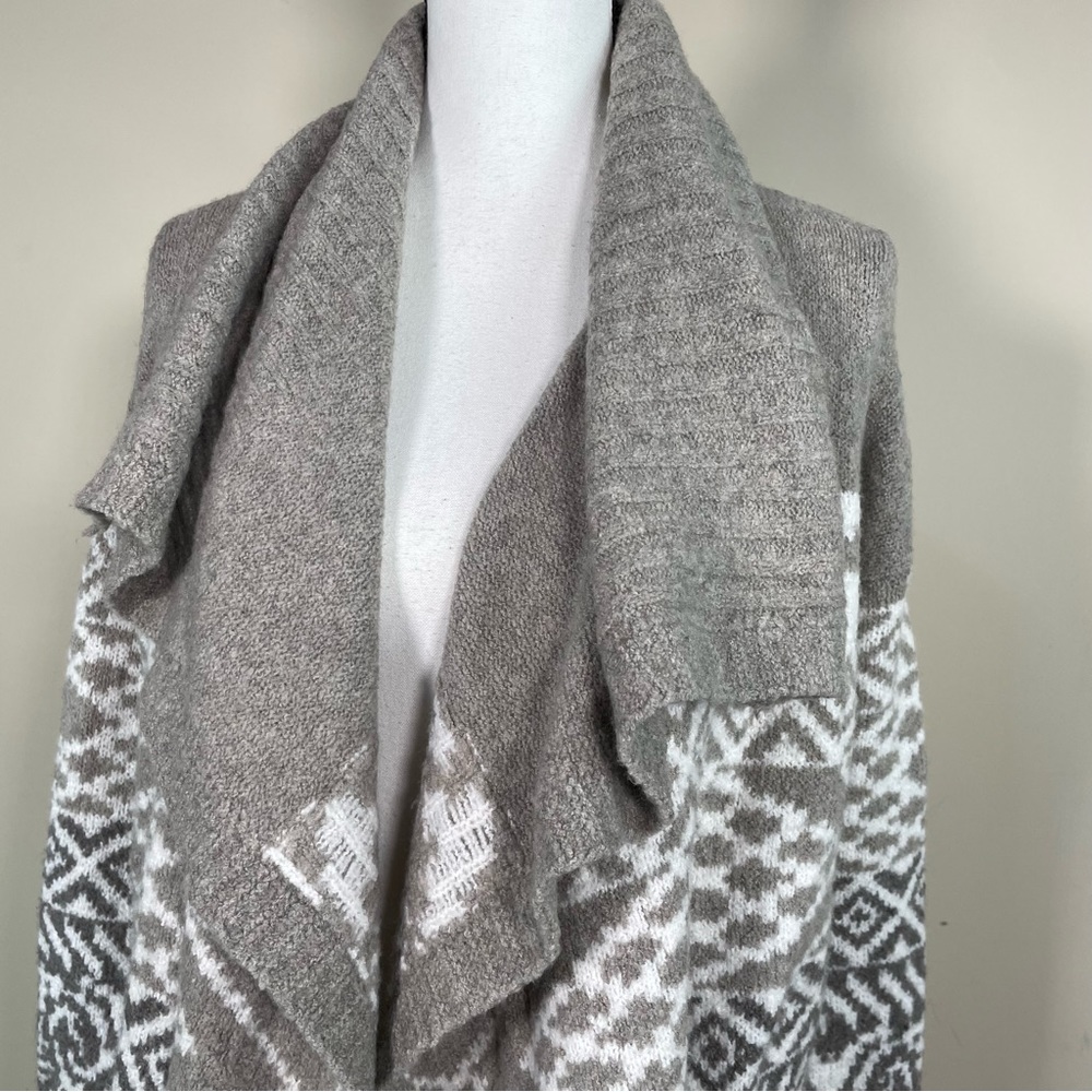Abercrombie & Fitch Gray Fair-isle Open Sweater Cardigan - Picture 7 of 7